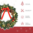 60cm Light-Up Christmas Wreath displayed on a wall or door