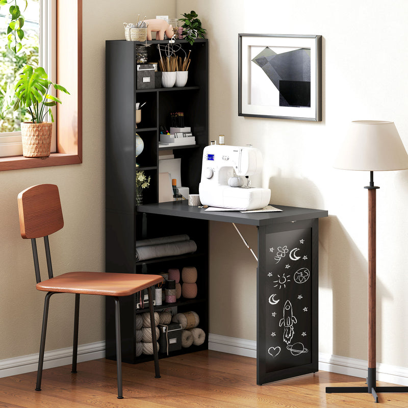 Fold-out desk with chalkboard – black – image 2