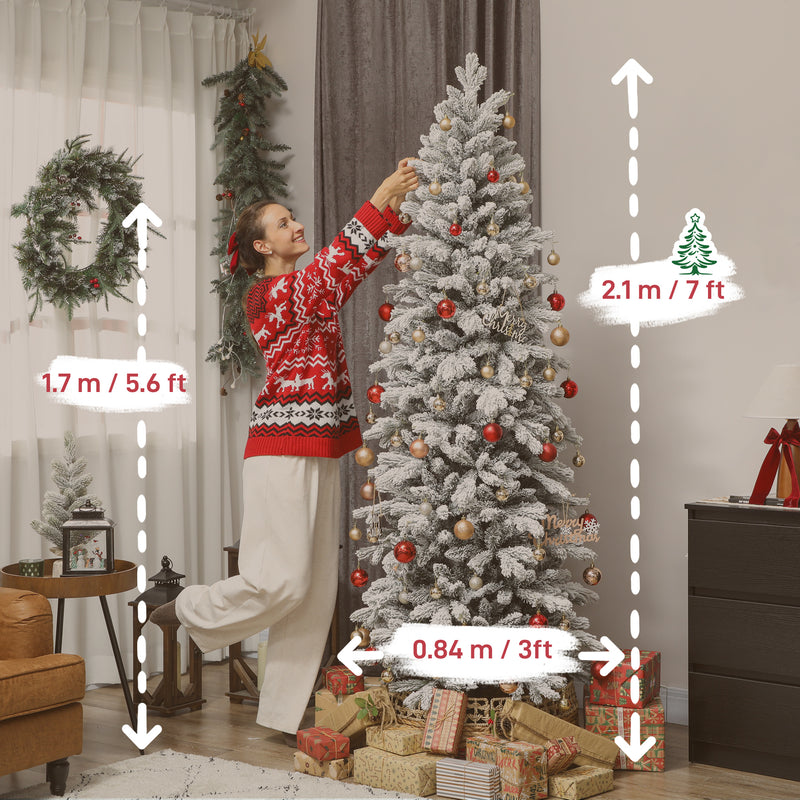7ft frosted pencil Christmas tree – image 3