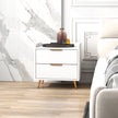 White 2-drawer bedside table – image 7