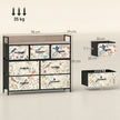 Wide 7-drawer fabric chest of drawers – image 3