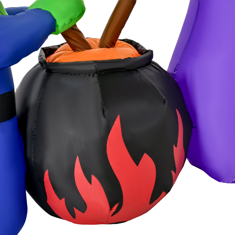 1.8m Inflatable Witches & Cauldron with LED Lights – image 8 of 9