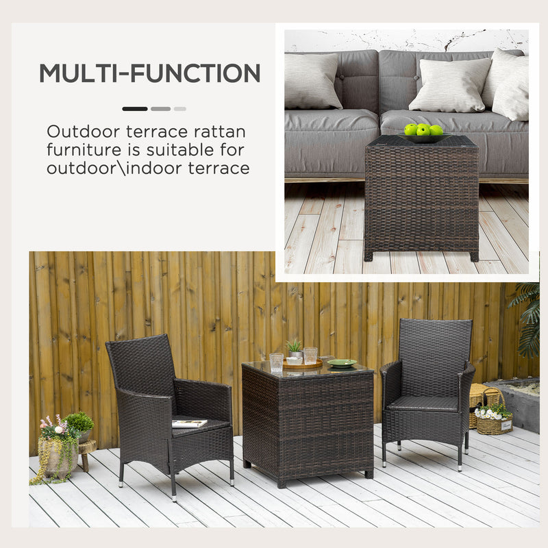 Square rattan side table – image 5
