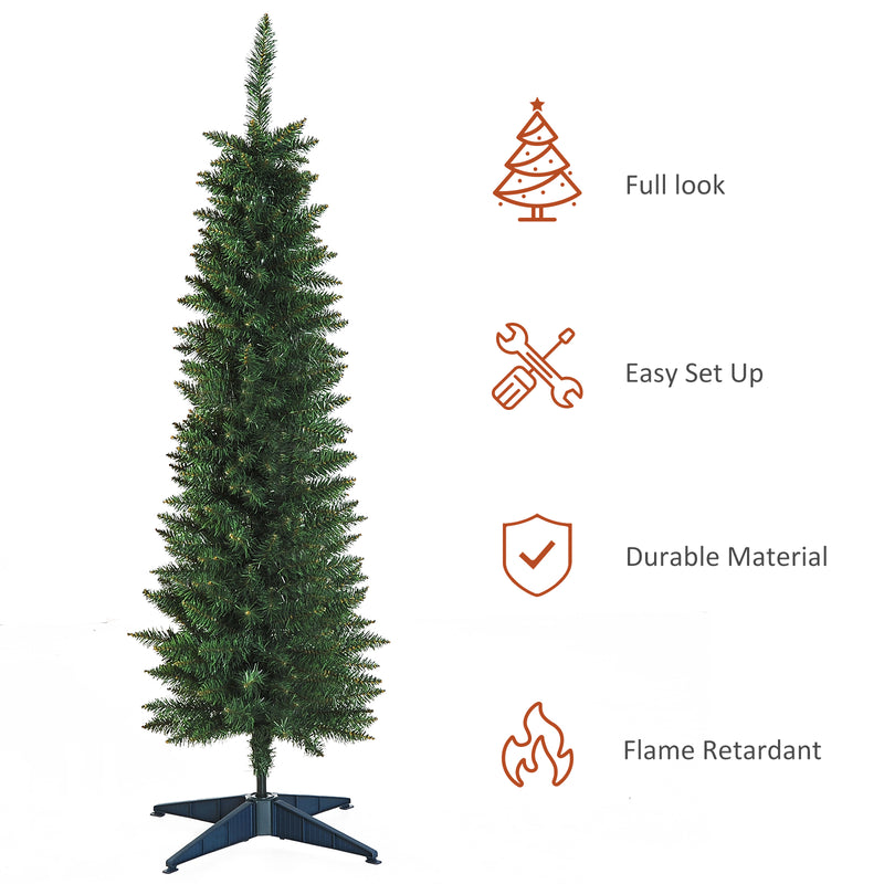 5ft green pencil slim Christmas tree – image 4