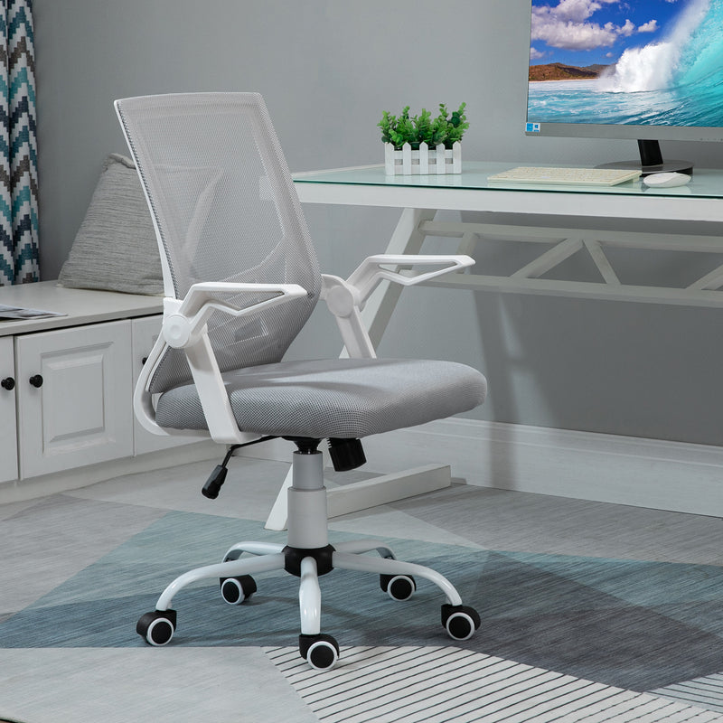 Mesh office chair with flip-up armrests – image 2