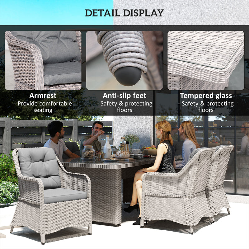 Aluminium rattan dining set – image 6
