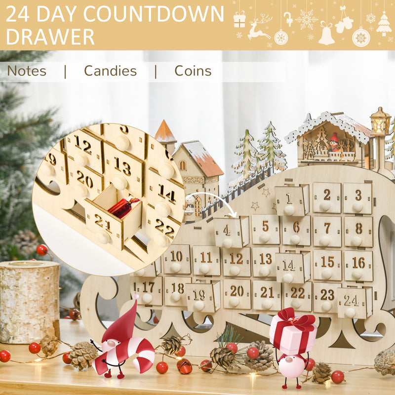 24 numbered drawers for the Christmas countdown