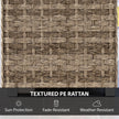 PE rattan coffee table with shelf light brown – image 4