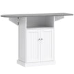HOMCOM Ironing Board Cabinet on Wheels with Foldable Top, Mobile Storage Cabinet with Ironing Board, Open Compartment