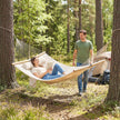 Outsunny Double Hammock 2 Person Swing Bed with Spreader Bars, Pillows, Pad, 200 x 140cm, Cream White – view 9