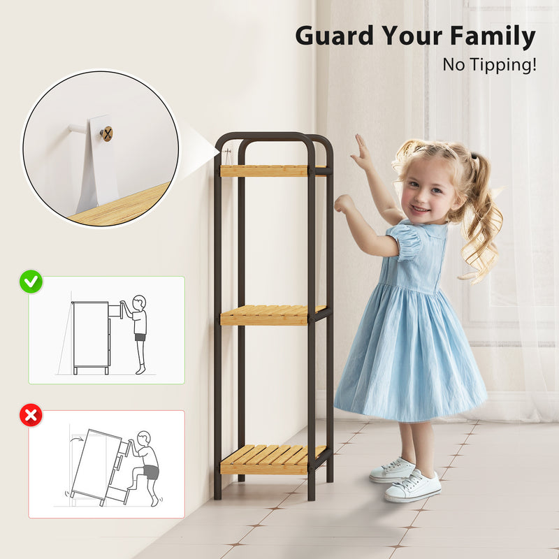 3-tier bamboo bathroom shelf – image 7