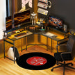Corner LED desk – black – image 2