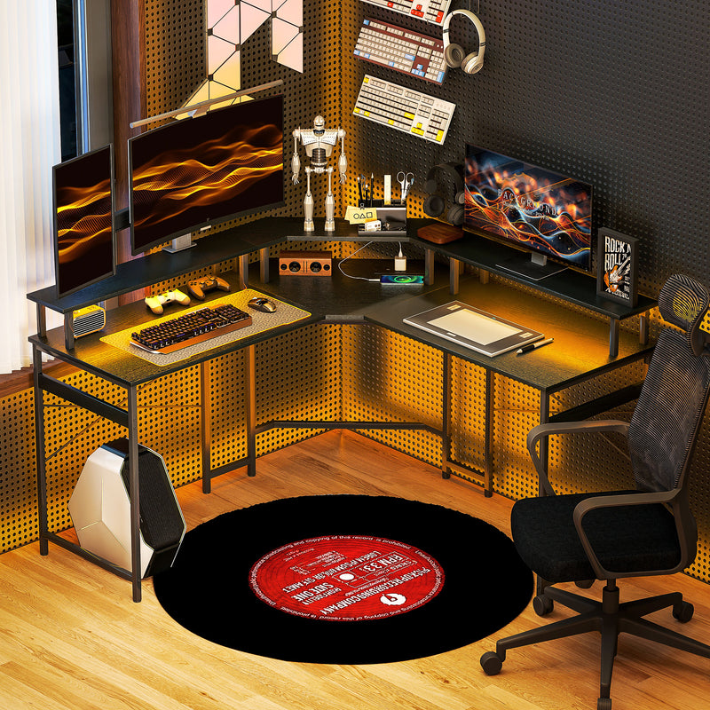 Corner LED desk – black – image 2
