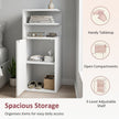 HOMCOM Slim Bedside Table Set of 2, Narrow Bedside Cabinet with Open Cubbies and Cupboard for Bedroom Living Room, White – view 5