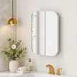 White mirrored bathroom wall cabinet – image 8