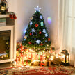 3ft fibre optic Christmas tree with LED snowflakes – image 2