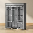 125 cm light grey fabric wardrobe – image 3