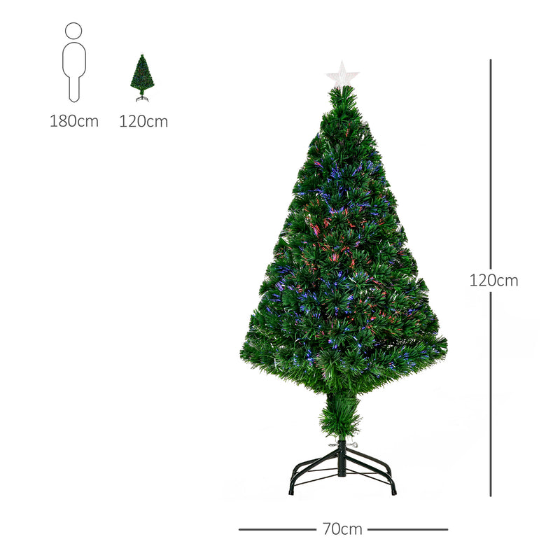 4ft fibre optic Christmas tree with star topper – image 3