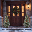 Set of 2 pre-lit snowy pencil trees – image 8