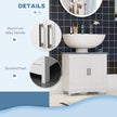 Light grey pedestal under sink cabinet – image 7