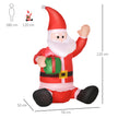 Size diagram of the 4ft sitting Santa
