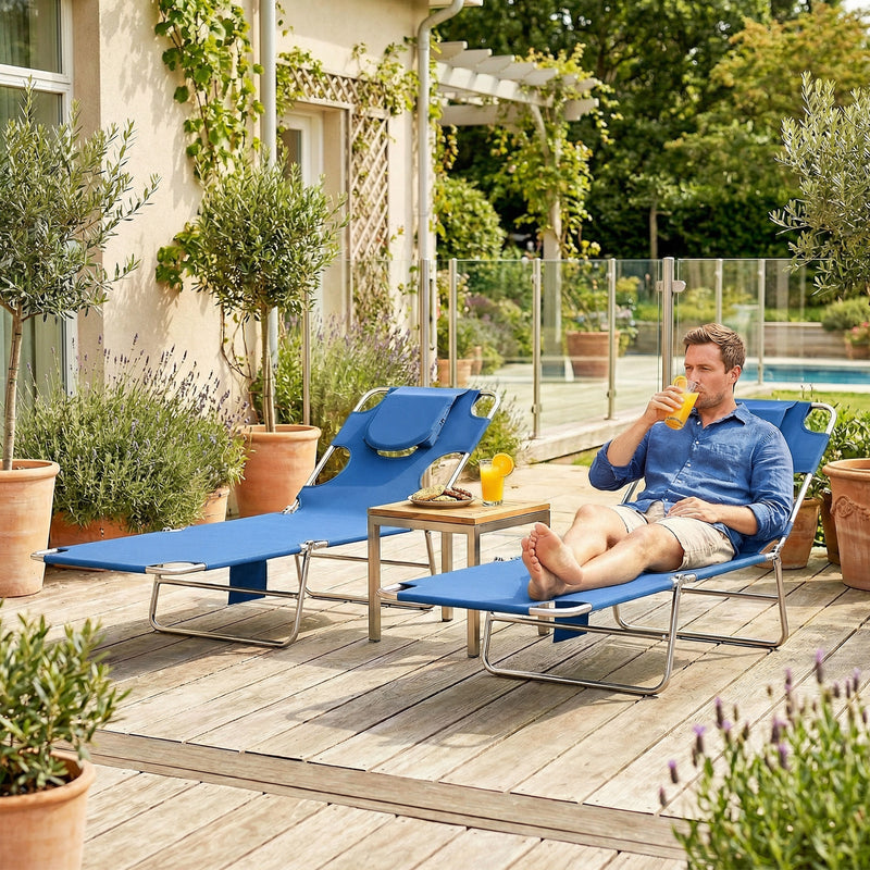 Sun loungers with reading hole – image 10