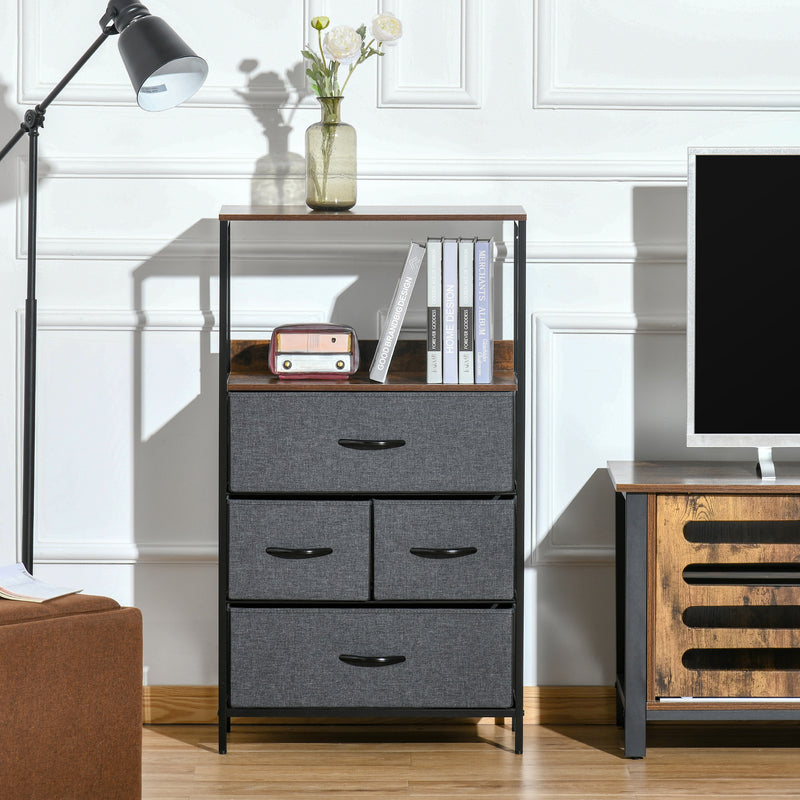4-drawer fabric storage unit – image 2