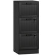Black 3-drawer filing cabinet with lock and adjustable hanging rails for A4 files