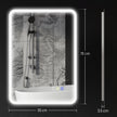 70 x 50 cm LED mirror with Bluetooth – image 3