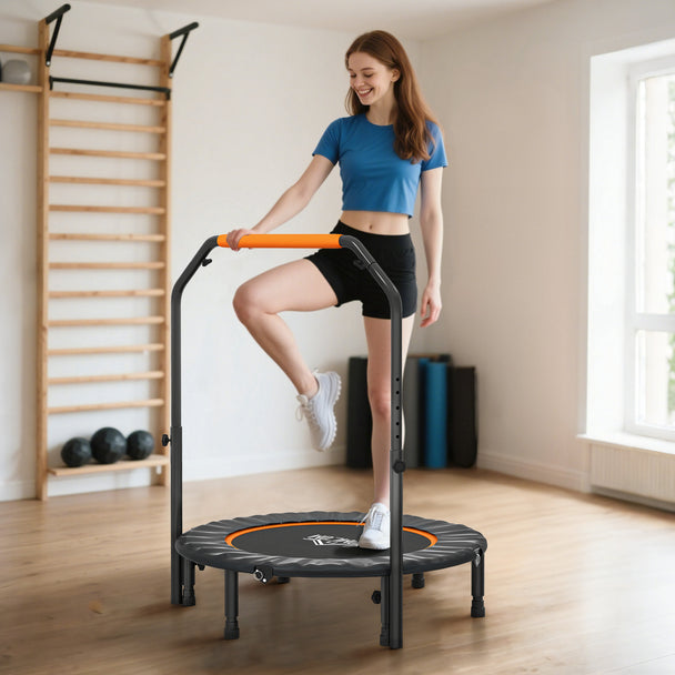 Orange foldable fitness trampoline – image 2
