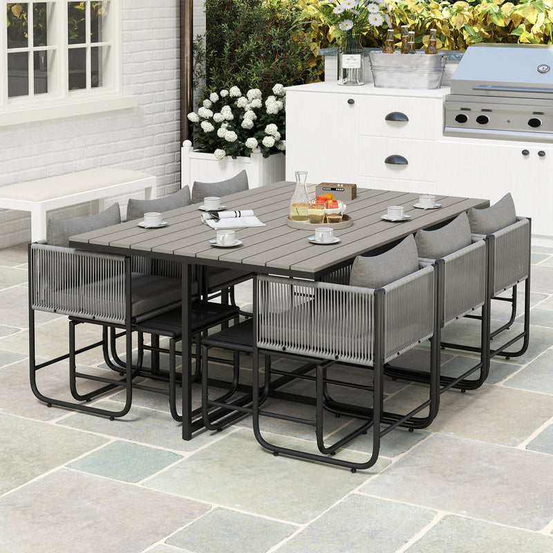 10-seater rattan cube dining set – image 10