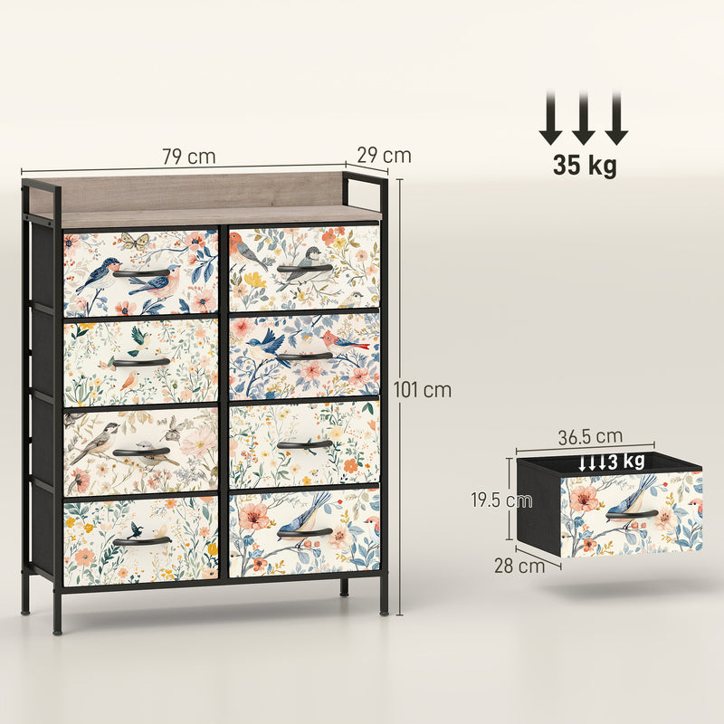 8-drawer fabric chest of drawers – image 3