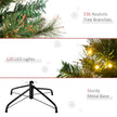 HOMCOM 1.5m 5ft Pre-Lit Christmas Tree Artificial Spruce Xmas Tree Warm White LED Holiday Décor with Metal Stand – view 8