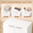 HOMCOM 120 cm Tall Storage Cabinet Cupboard, 3-Tier File Organiser Wooden Filing Cabinet, White – view 6