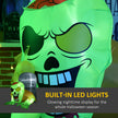 5ft Inflatable Ghost & Tombstone with 4 LED Lights – image 4 of 9