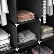 125 cm black fabric wardrobe – image 8
