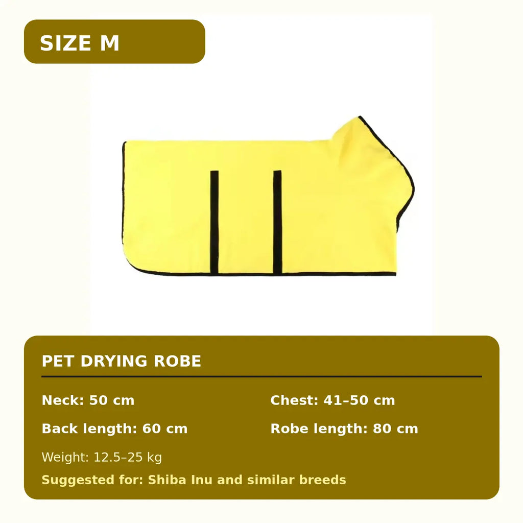 Quick-Dry Hooded Dog Bathrobe Towel