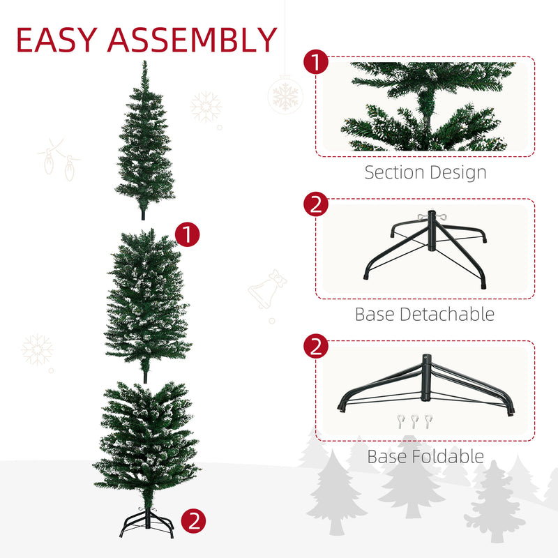 6ft snow-dipped pencil Christmas tree – image 5