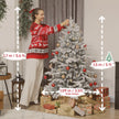 5ft snow-flocked Christmas tree – image 3