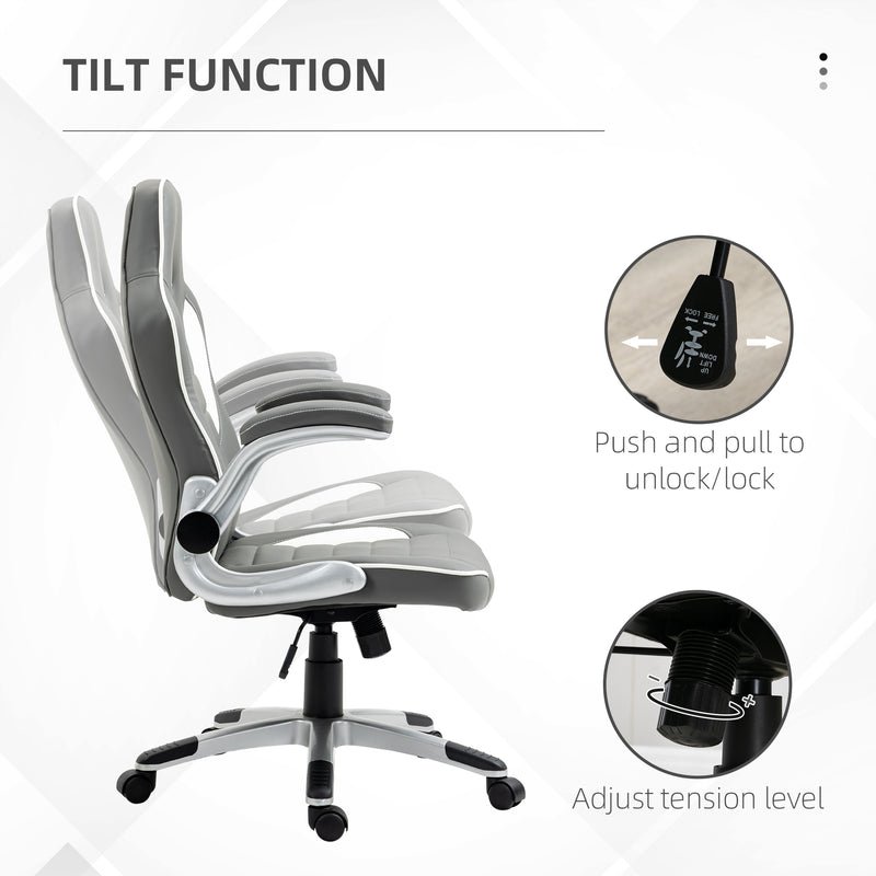 Racing gaming chair with flip-up arms – image 5