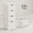 Narrow 4-drawer bathroom cabinet – image 3