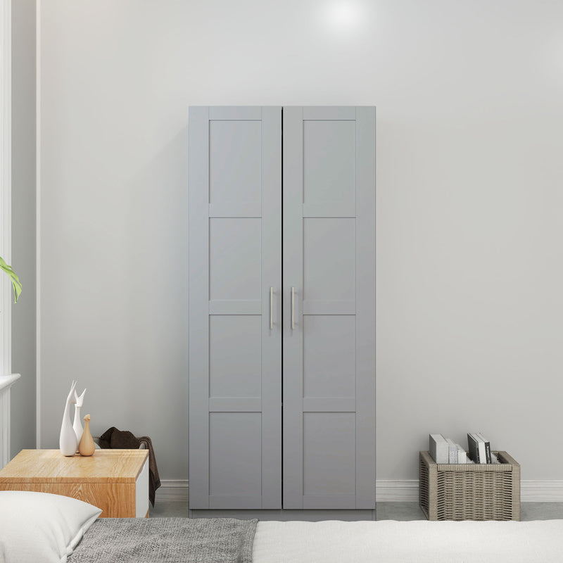 Grey panel door wardrobe – image 7