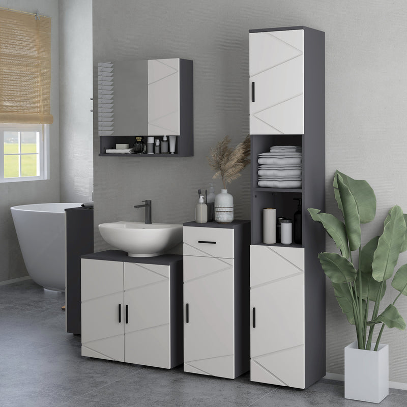 Slim grey bathroom cabinet – image 7