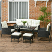 7-seater rattan sofa dining set – image 2