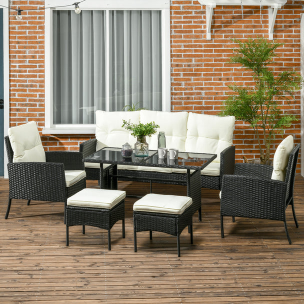7-seater rattan sofa dining set – image 2