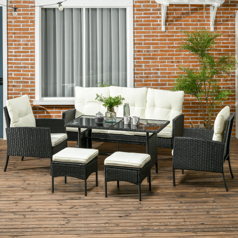 7-seater rattan sofa dining set – image 2