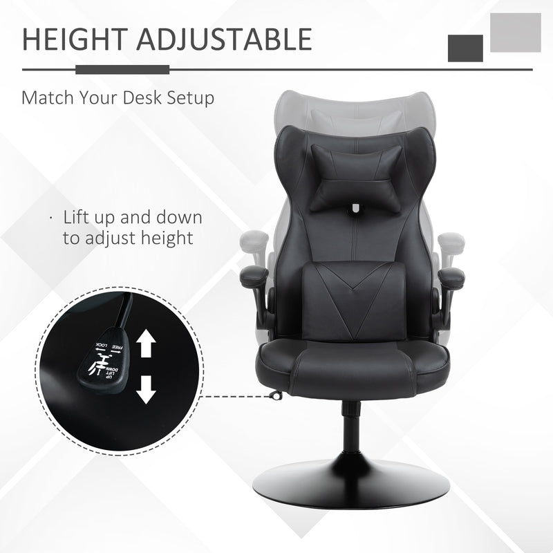 Pedestal gaming chair with headrest – image 7