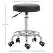 Black round rolling stool – image 3