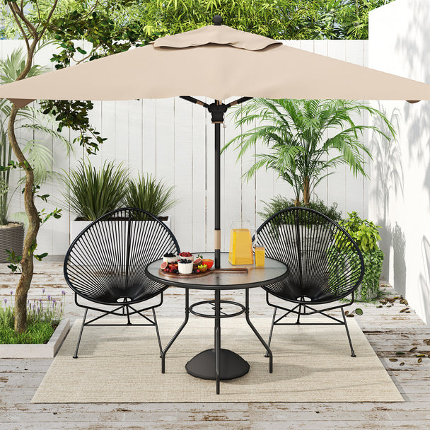Round glass garden table – image 2