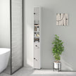Slim 180 cm light grey bathroom cabinet – image 10